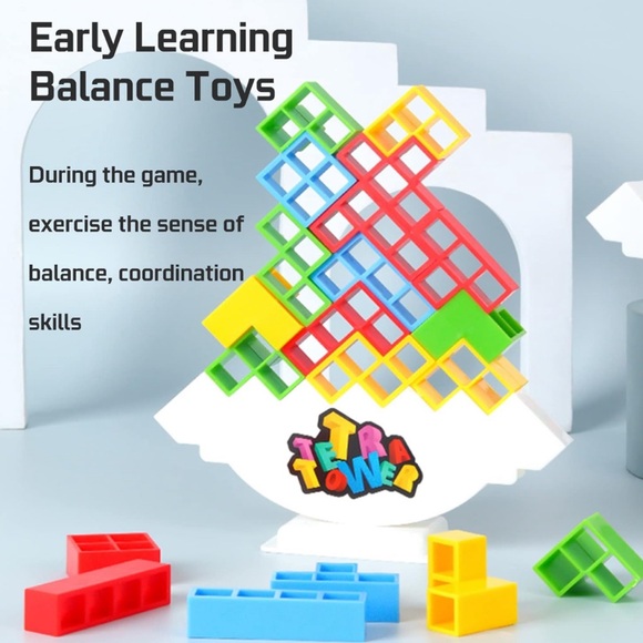 48 Pcs Tetra Tower Balance Stacking Blocks Game - Picture 9 of 10